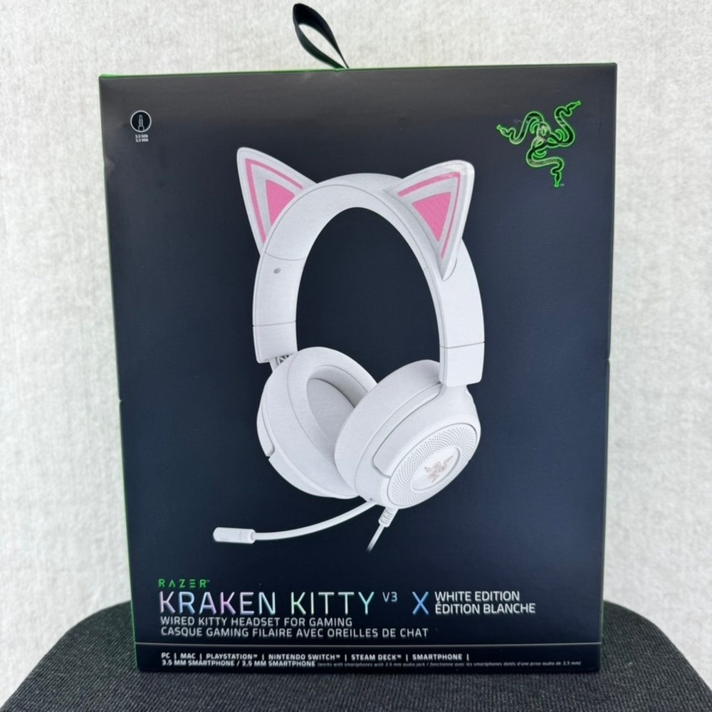 Razer Kraken Kitty V3 X Wired Gaming Headset White Edition NEW
